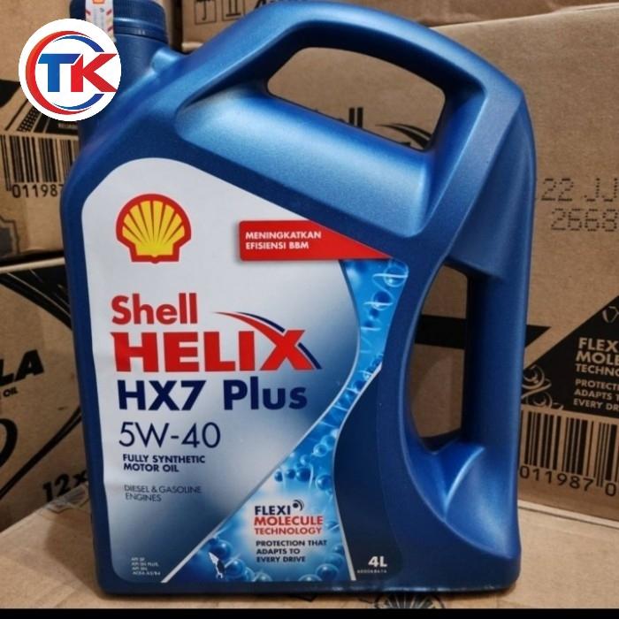 Gambar oli Shell HX7 5W-40 100% asli fully synthetic SN plus 4 liter dari Tokoolimobile undefined Tokopedia