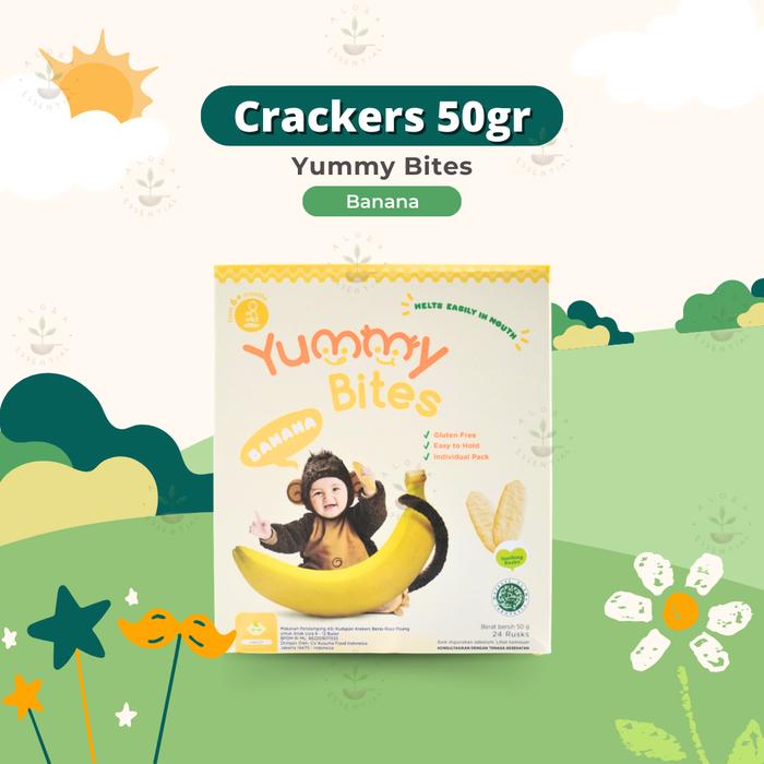Gambar Yummy Bites Rice Crackers 50gr - Snack Anak - Cemilan Anak - Banana dari Alora Essential undefined Tokopedia