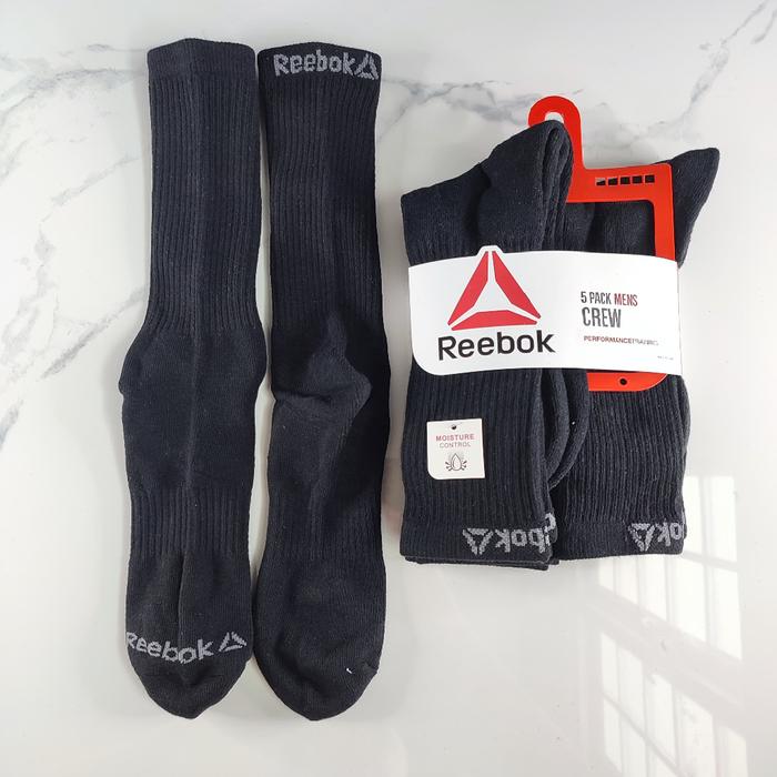 Gambar Kaos Kaki Reebok Panjang Men's Comfort Athletic Performance High Crew - Hitam Polos, 1 Pasang dari Rove Store undefined Tokopedia