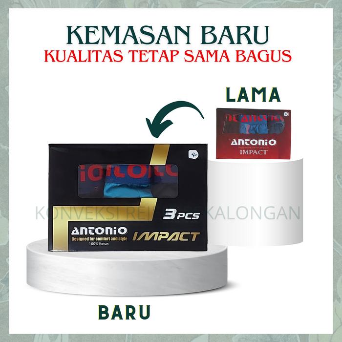 Gambar Celana Dalam Pria Antonio isi 3 Murah - XL dari Konveksi Rejeki Pekalongan undefined Tokopedia