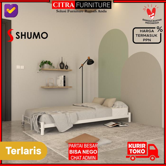 Gambar Ranjang Besi sorong minimalis 90 x190| Dipan Rangka Tempat Tidur Besi - SORONG PUTIH, Hanya Ranjang dari Citra furniture undefined Tokopedia