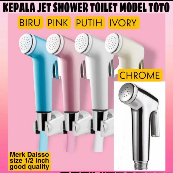 Gambar KEPALA JET SHOWER BIDET CHROME MODEL TOTO MATERIAL TIDAK MUDAH PECAH - Chrome dari WAG-Store undefined Tokopedia