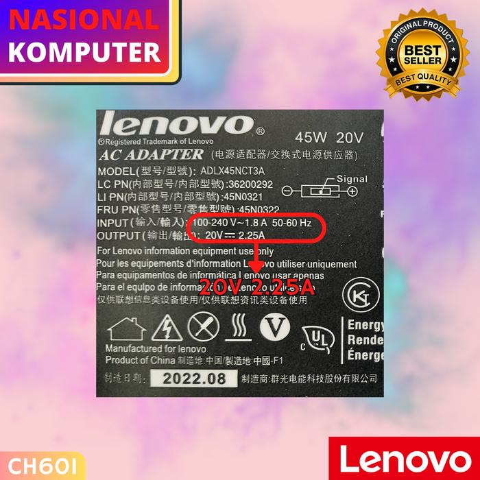 Gambar Adaptor Charger Laptop Lenov G40 G40-30 G40-45 G40-70 G40-80 - 2.25a dari Nasional Komputer undefined Tokopedia