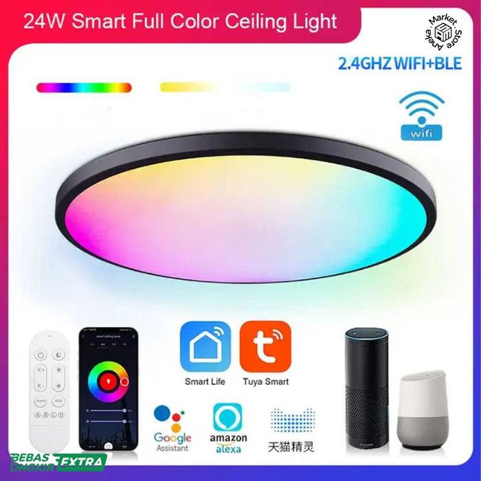 Gambar Lampu Plafon LED Smart Ceiling Light Bluetooth WiFi APP RGBCW 24W dari Aneka Market Store Tangerang undefined Tokopedia