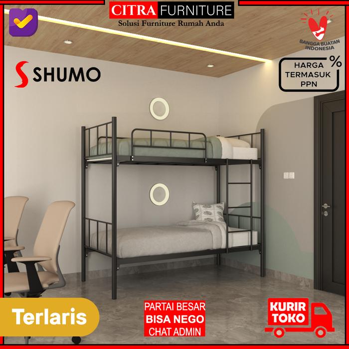 Gambar Ranjang Tingkat Besi |Ranjang Susun Minimalis|Kasur Tingkat |90/120 - 90/90, Hanya Ranjang dari Citra furniture undefined Tokopedia