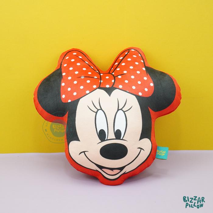 Gambar Bantal Karakter Boneka kepala Mickey dan Minnie Mouse - Minnie dari Bizzarpillow undefined Tokopedia