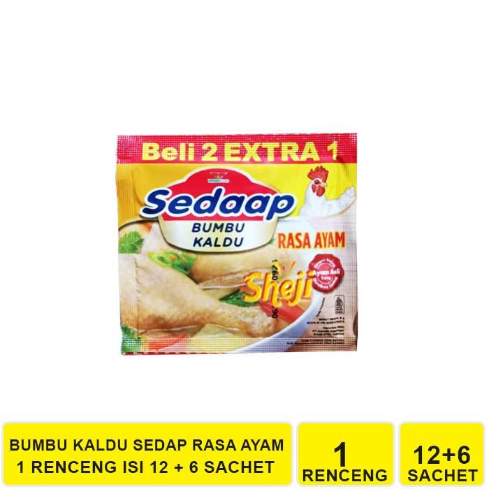 Gambar 1 RENCENG ISI 12 + 6 SACHET BUMBU KALDU SEDAAP - AYAM KALDU, 1 RENCENG dari Sheji undefined Tokopedia