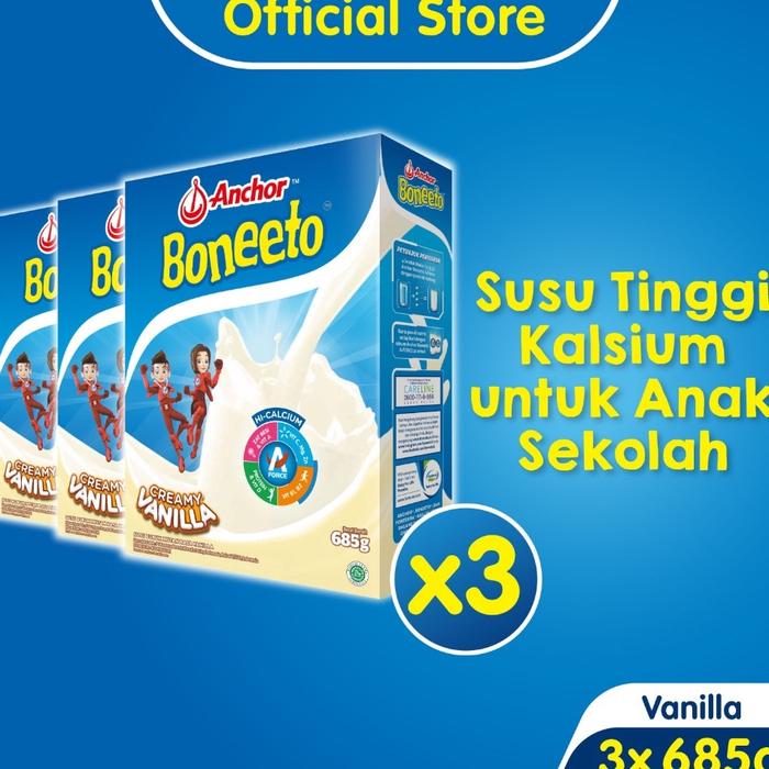 Gambar Super Promo Boneeto Bubuk Anak Sekolah Creamy Vanilla 3 x 685g - Pertu dari MilatiJordy Store undefined Tokopedia