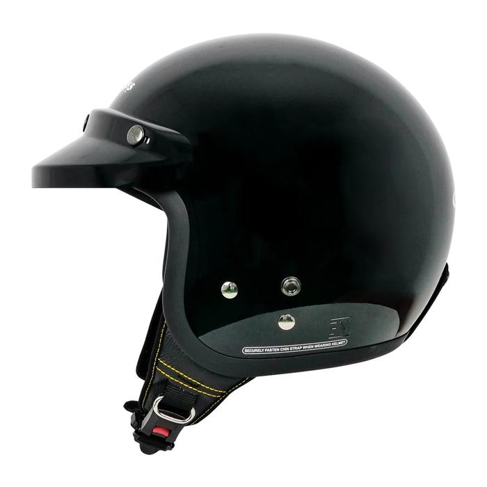 Gambar Cargloss CFM Retro Helm half face - Black glosyy - black glosy, M dari MR store.20 undefined Tokopedia