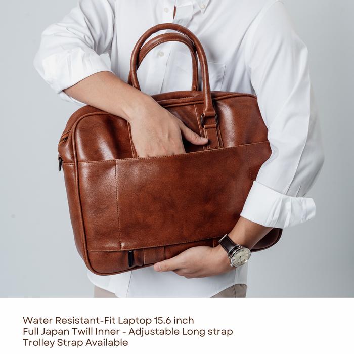 Gambar Rinjani Laptop bag - MAHIJA - TAS LAPTOP FIT 15.6 INCH - Brown, Normal dari Mahijaidn undefined Tokopedia