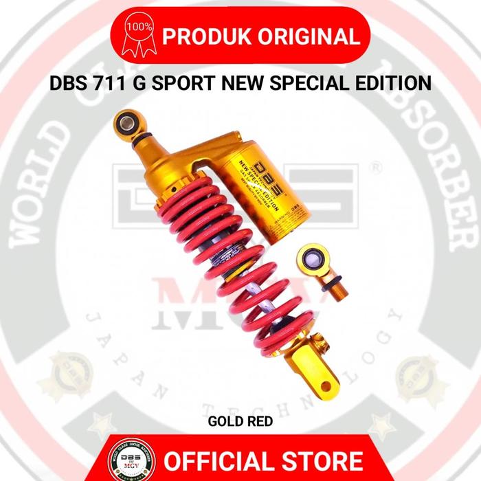 Gambar Shock Tabung DBS 711 G SPORT NEW SPECIAL EDITION / DBS 725 G SERIES - GOLD RED / 711 dari Gs-Otomotif undefined Tokopedia
