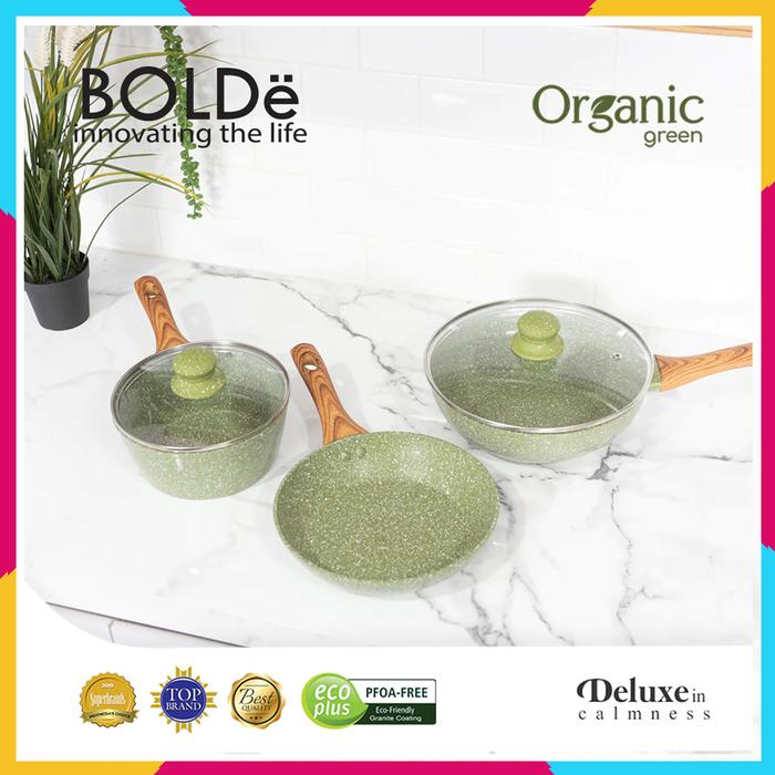 Gambar BOLDE ORGANIC COOKWARE SET 5PCS ROSE - Blue dari Home Electro undefined 3 Tokopedia