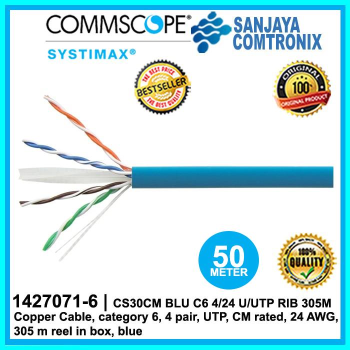 Gambar COMMSCOPE Kabel UTP / Kabel LAN Cat. 6 AMP 1427071-6 Roll / Box /300M - 50 meter dari SANJAYA COMTRONIX undefined Tokopedia