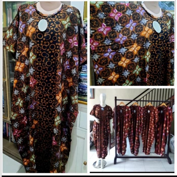 Gambar Longdress Panjang lowo kalong kaftan batik merk Cendana Pekalongan Ld 150 resleting depan busui rayon tebal halus sogan/monokrom/soft pastel - parang 1,2 dari aya handycraft undefined 4 Tokopedia