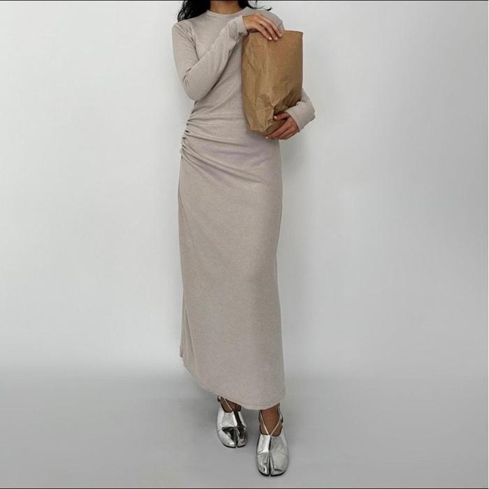 Gambar puff it up-Basic knit dress - Cream, S dari PUFF IT UP undefined Tokopedia