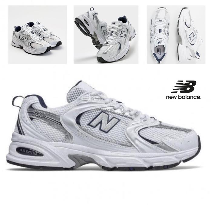 Gambar Sepatu NB NEW BALANCE 530 White silver Navy - 41 dari new balance store.ID_NEW undefined Tokopedia