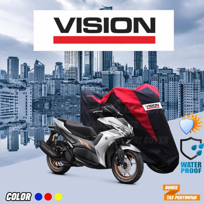 Gambar Sarung motor AEROX waterproof cover penutup motor AEROX anti air - List Merah, Waterproof dari Visioncover undefined Tokopedia