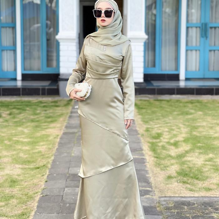 Gambar Arabella dress by alv_basic - Sagegreen, M dari Alv Basic undefined Tokopedia
