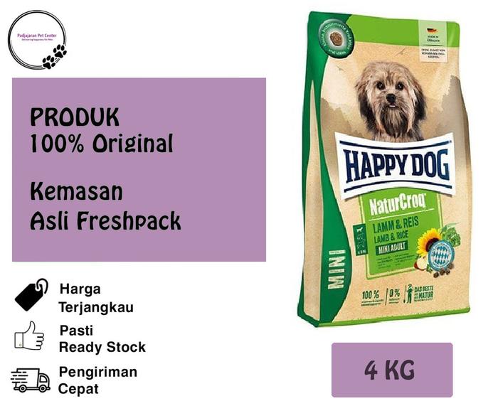Jual Happy Dog Naturcroq Mini Adult Lamb Rice 4kg Promo Price