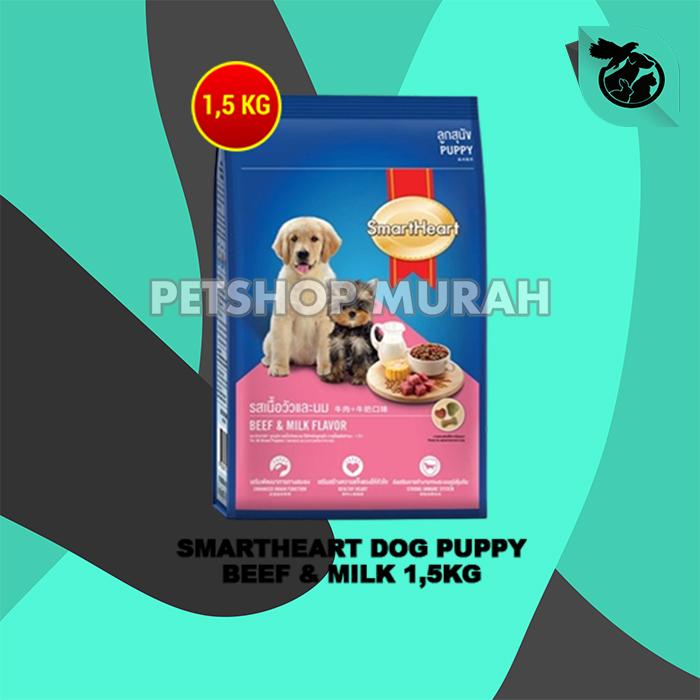 Gambar SmartHeart Dog Food Puppy Makanan Anak Anjing Beef Milk 1,5 KG dari CV PERMATA SAHABAT MAJU undefined Tokopedia