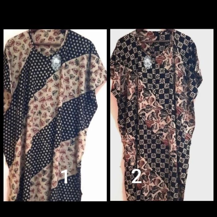 Gambar Longdress Panjang lowo kalong kaftan batik merk Cendana Pekalongan Ld 150 resleting depan busui rayon tebal halus sogan/monokrom/soft pastel - parang 1,2 dari aya handycraft undefined 3 Tokopedia