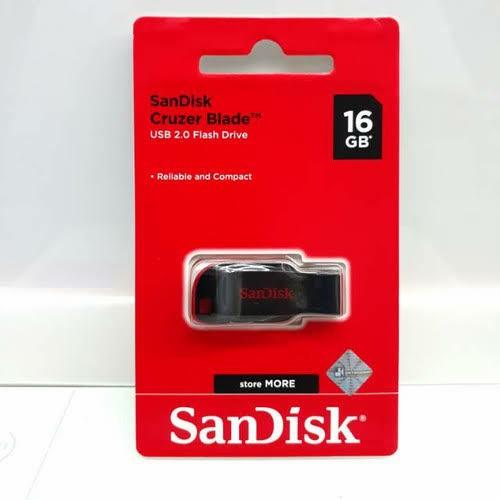 Gambar Flasdisk USB sandisk 8GB/16GB/32GB/64GB flash drive cruzer blade 2.0  - 64GB - 16GB dari Cabang HARCO undefined Tokopedia