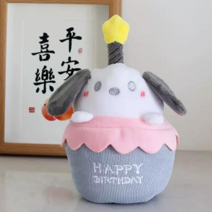 Gambar Boneka Ulang Tahun Model Sanrio Lucu dan Unik Lampu LED dan Bersuara Hadiah plush toy - Pochacho dari Gading Goodie Bag_NEW undefined Tokopedia