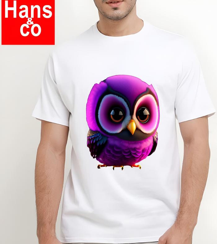 Gambar Kaos Pria Premium 3 Dimensi Tshirt 0blong Animasi Owl Katun H091 - Putih, M dari Hans & co new undefined Tokopedia
