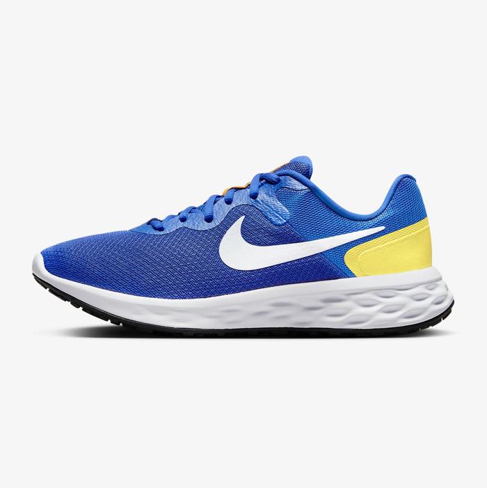 Running Shoes Nike Kids Revolution Grey Yellow Promo Sepatu