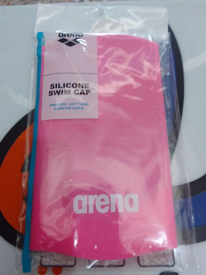 Gambar Topi Renang DEWASA ARENA Original Karet Latex Silicon Swim Cap - PINK dari Elwijaya Store undefined Tokopedia