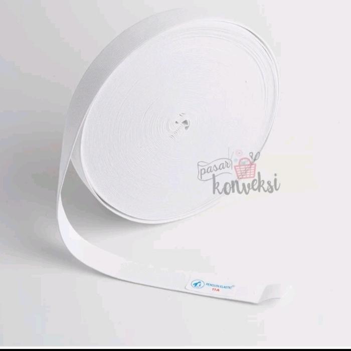 Gambar karet elastis putih roll/2,5cm 3cm 4cm - Putih, 2,5cm dari khansa collection 87 undefined Tokopedia