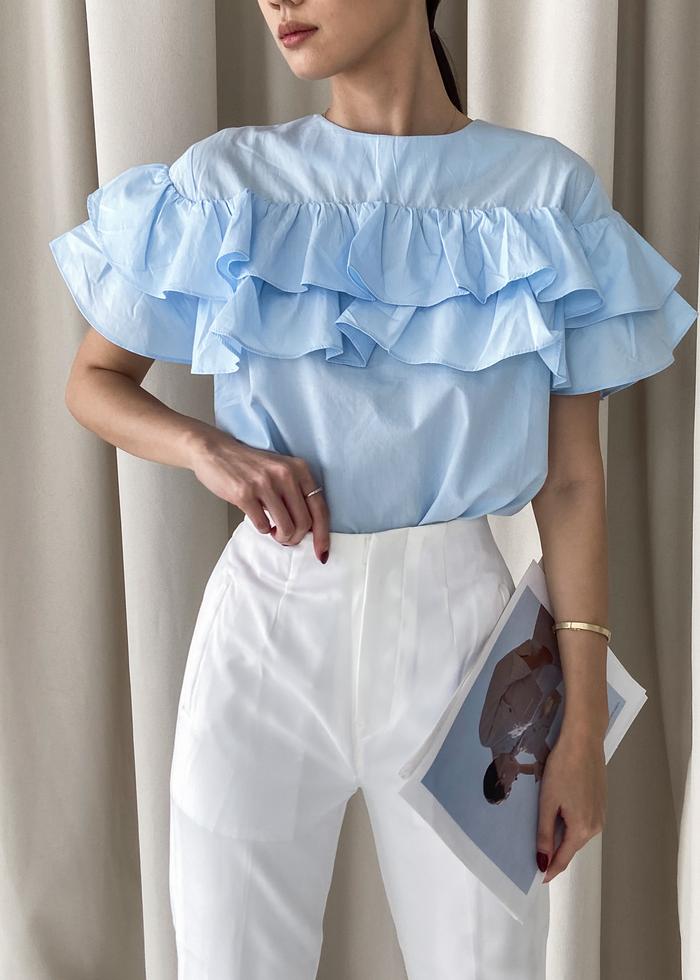 Gambar Grata Atelier - Dolce top - Sky blue dari Grata Atelier Indonesia undefined Tokopedia