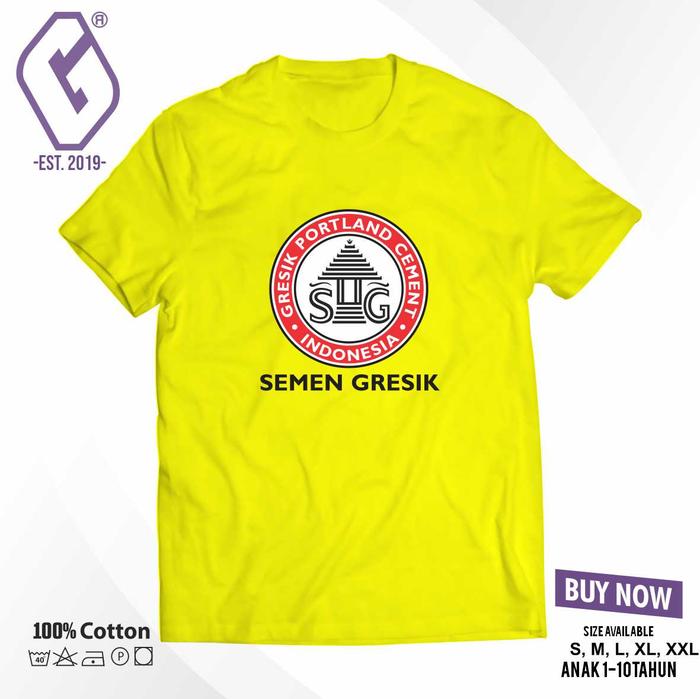 Gambar kaos semen gresik / baju semen gresik Indonesia - Kuning, S dari Gerai Kaos Custom undefined Tokopedia