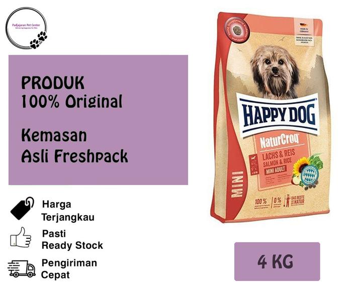 Jual Happy Dog Naturcroq Mini Adult Salmon Rice kg Promo