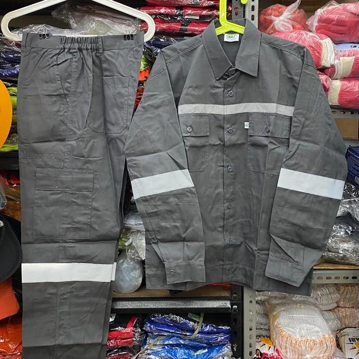 Gambar Wearpack Safety Setelan Baju Celana Kerja IMJ - Abu-abu, 2XL dari Fk'Store undefined Tokopedia