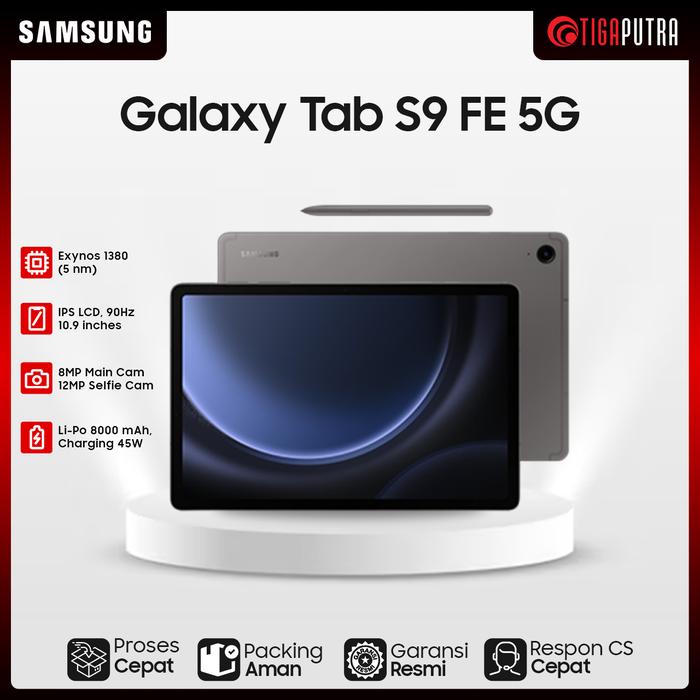 Gambar Samsung Galaxy Tab S9 FE 5G (RAM 6, ROM 128GB) - Grey dari TIGA PUTRA HANDPHONE_NEW undefined Tokopedia