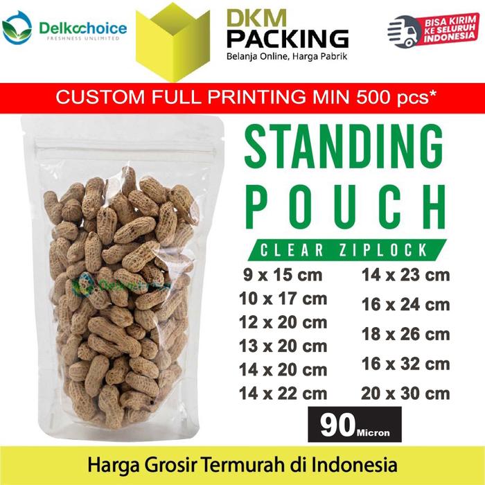 Gambar Standing Pouch VARIAN TRANSPARAN Plastik Klip Kemasan DELKOCHOICE - Clear ZIPLOCK, 12cm dari dkm packing undefined Tokopedia