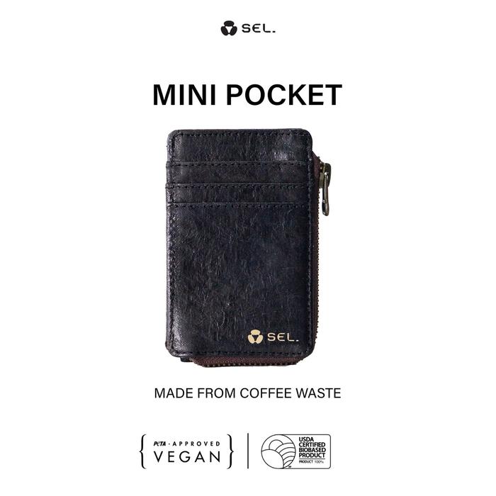 Gambar SEL MINI POCKET DOMPET KARTU KULIT VEGAN AMPAS KULIT KOPI UNISEX - Hitam dari Bell.Living Lab undefined Tokopedia