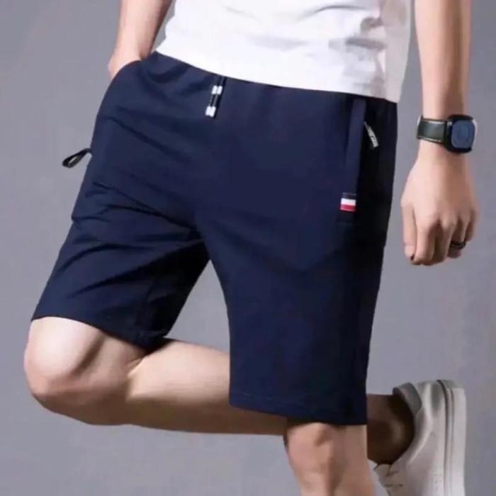 Gambar celana pendek pria wanita santai harian - navy, L dari RJB_store undefined Tokopedia