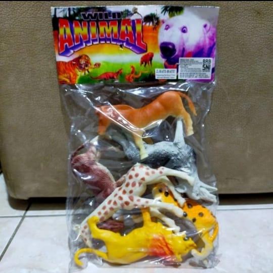 Gambar mainan hewan Binatang set 6pcs Animal World wild animal zoo - A dari Victory Sagala undefined Tokopedia