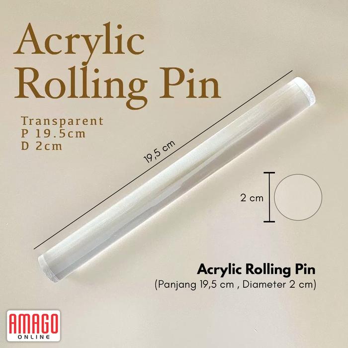 Gambar Acrylic Solid Rolling Pin - Penggiling clay akrilik padat 19,5 x 2 cm dari Amago Online undefined Tokopedia