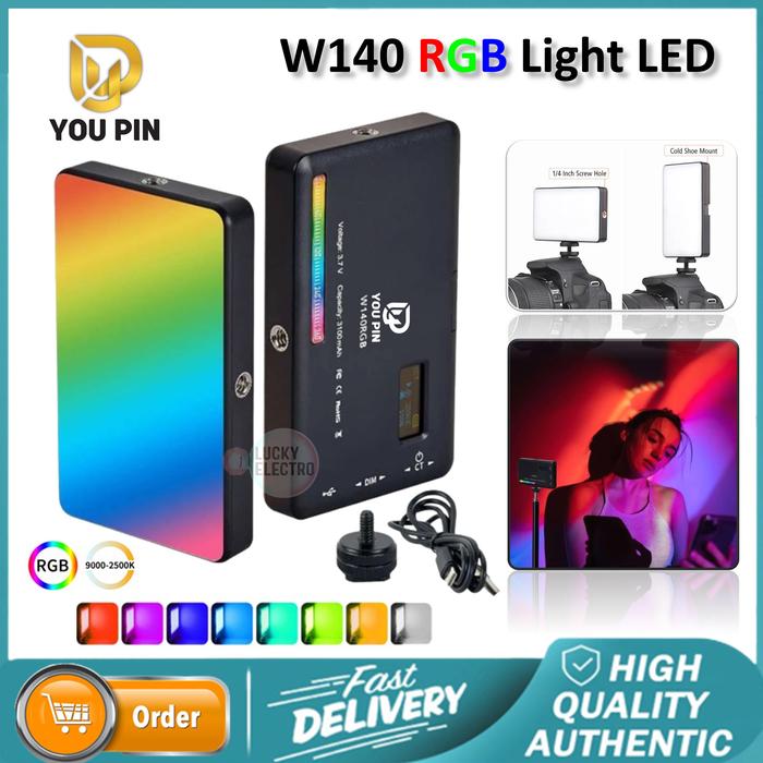 Gambar YOU PIN W140 RGB Light LED Lampu Portable Vlog Video Photo Camera dari Luckyelectro undefined Tokopedia