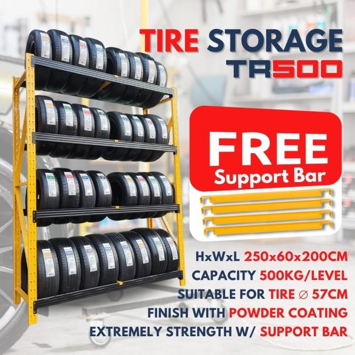 Gambar TIRE RACK TR500 - RAK DISPLAY TYRE SUSUN BAN MOBIL TRUK BUS 2.5 METER - STARTER dari AyoRack Official undefined Tokopedia