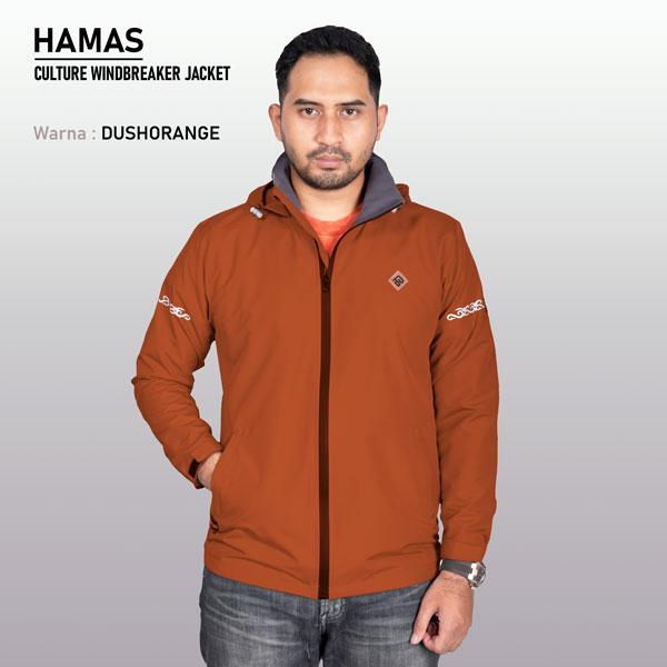 Gambar Jaket Windbreaker HAMAS - WINDPROOF - WATEREPELLENT - CASUAL - SIMPLE - Dush Orange, L dari Bagjaa undefined Tokopedia