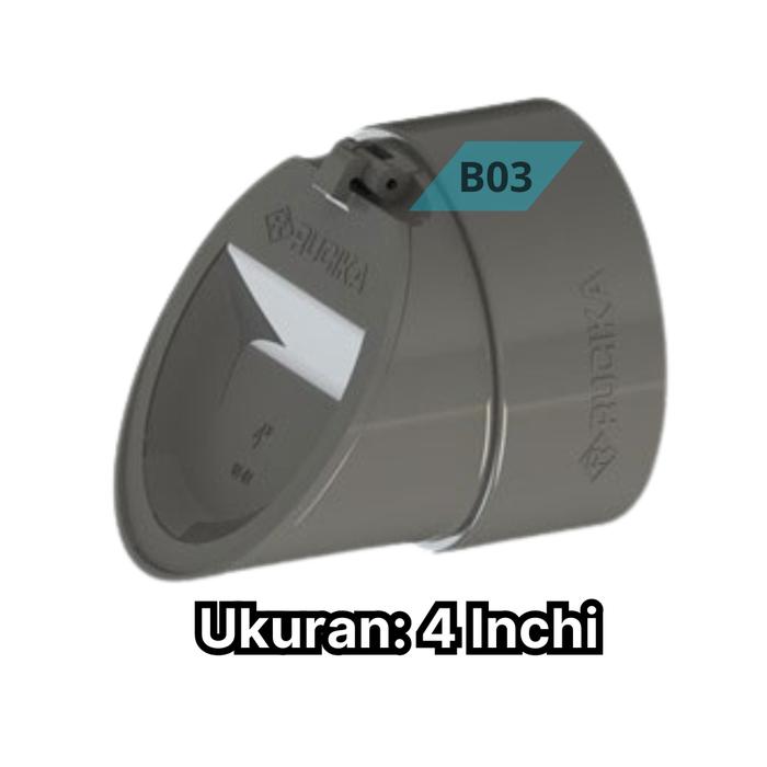 Gambar katup buka tutup Anti Tikus Selokan Pembuangan Air Otomatis PVC Rucika - 4_Inchi dari TARAKANALADA ID undefined Tokopedia