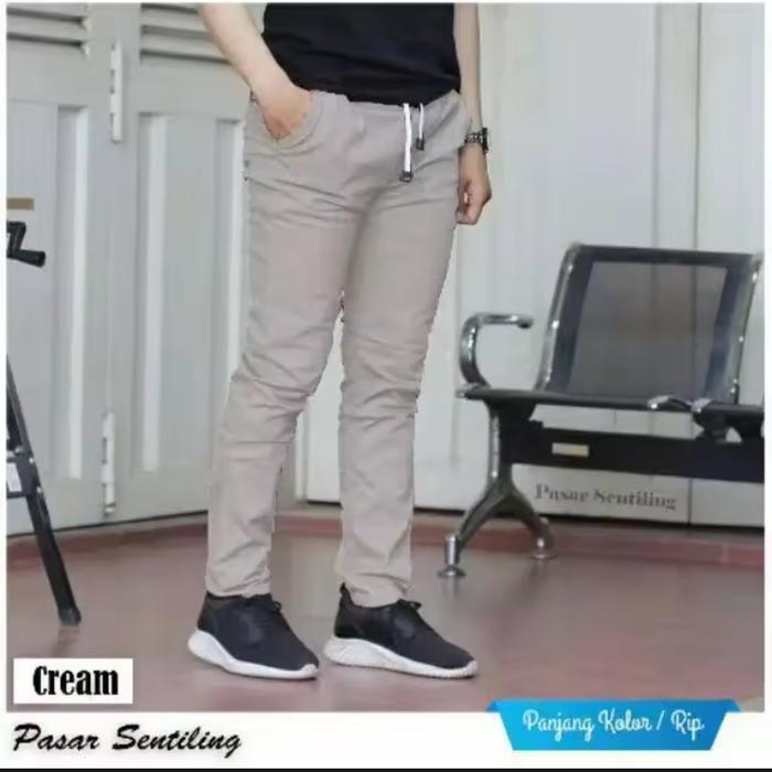 Gambar celana panjang chinos pria dewasa murah - Cream, XXL dari azkajaya collection undefined Tokopedia
