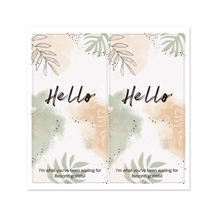 Gambar Stiker untuk jualan - stiker dus stiker kemasan - Hello - C9 - STC026 dari Harvest Season Official undefined Tokopedia