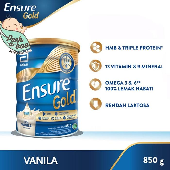 Gambar (Bestoffer) Ensure Gold Vanila Coklat Gandum 850 Gram 380 Gram - GOLDVAN850G dari Sweets Delight undefined 3 Tokopedia