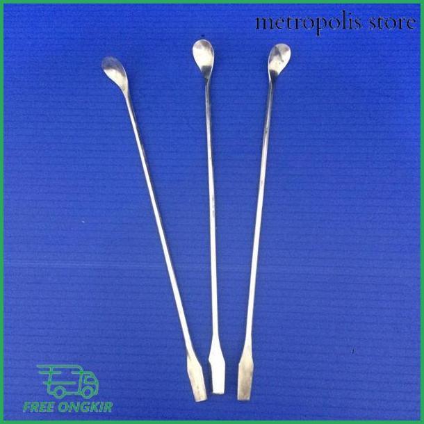 Gambar spatula kimia 18cm/sendok kimia laboratorium/Sendok Spatula Stainless dari metropolisstore02 undefined Tokopedia