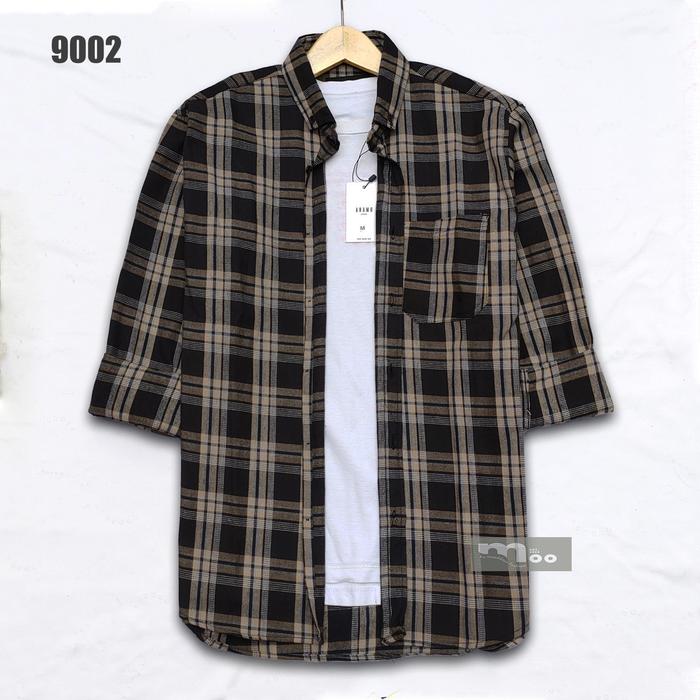 Gambar kemeja flanel lengan panjang pria kemeja kotak kotak kain flanel - 002, M dari Mooddays undefined Tokopedia